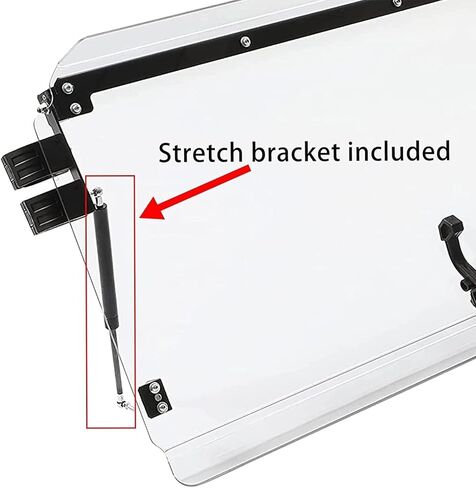 HECASA 2-IN-1 Scratch Resistant Windshield Compatible with 2013-2018 Can-Am Maverick/2014-2018 Maverick Max/2015-2017 Maverick Turbo Max Folding Flip Stretch Bracket Included in Saudi Arabia