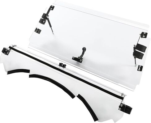 HECASA 2-IN-1 Scratch Resistant Windshield Compatible with 2013-2018 Can-Am Maverick/2014-2018 Maverick Max/2015-2017 Maverick Turbo Max Folding Flip Stretch Bracket Included in Saudi Arabia