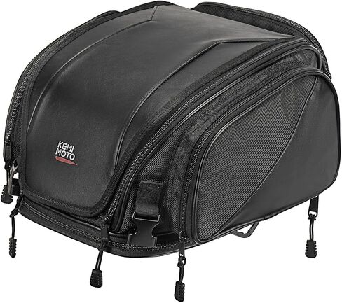 kemimoto Motorcycle Tail Bag Expandable Sissy bar Bag 1 Weekender Travel Motorcycle Seat Bag Luggage Rear Rack Bag Waterproof 22L Motorcycle Bag for Sportster Softail Dyna Touring Shadow Vulcan in Saudi Arabia