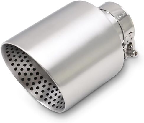 Exhaust Tips 2.5" Inlet 4.5" Outlet 6.7" Long Exhaust Tailpipe Stainless Steel Clamp On Universal Adjustable Diesel Trucks Car Angle Cut in Saudi Arabia