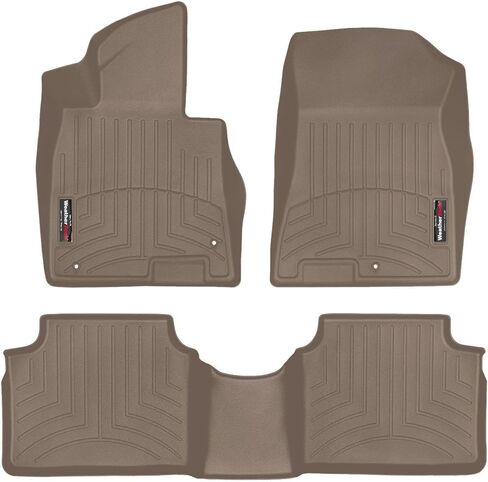 Weathertech Custom Fit FloorLiners for Hyundai Sonata, K5, K5-1st & 2nd Row (441598-1-2), Black in Saudi Arabia