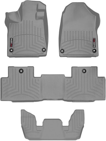 بطانات أرضية مخصصة من Weathertech لسيارة Acura MDX - مجموعة كاملة (441669-1-2-3)، أسود in Saudi Arabia