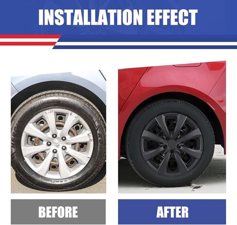 مجموعة ROXX 4 قطع لغطاء حافة العجلة مقاس 16 بوصة بديلة لسيارة Toyota Corolla 2020-2026، Toyota Corolla Hybrid 2023-2026 (تناسب فقط العجلة الفولاذية)، غطاء محور Snap On Car Truck SUV (5112، أسود غير لامع) in Saudi Arabia