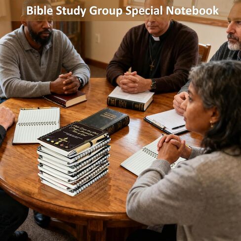 20 Pcs/10 Sets Christian Prayer Journal Bulk Spiral Notebooks with Sticky Notes, Spiral Notebooks 5.43"x 4.33"with Bible Ballpoint Pens - Faith Based Gifts for Women men, Church Members, Bible Study Groups & Church Families in Saudi Arabia