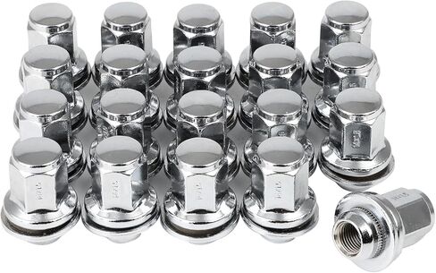 SCITOO M14x1.5 صواميل العروة البديلة لسيارة Land Rover lr3 2005-2009 لعام 2016 Range Rover Sport 2006-2022 صامولة عروة ذات نهاية مغلقة من الكروم 7/8 بوصة (22 مم) سداسية 20 قطعة in Saudi Arabia