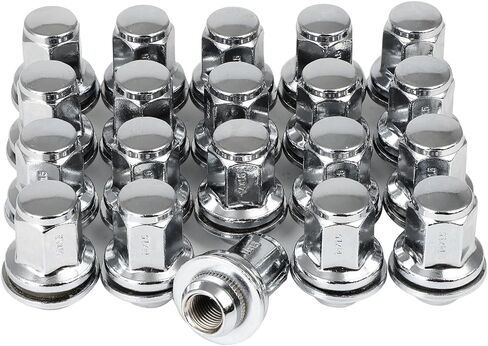 SCITOO M14x1.5 صواميل العروة البديلة لسيارة Land Rover lr3 2005-2009 لعام 2016 Range Rover Sport 2006-2022 صامولة عروة ذات نهاية مغلقة من الكروم 7/8 بوصة (22 مم) سداسية 20 قطعة in Saudi Arabia