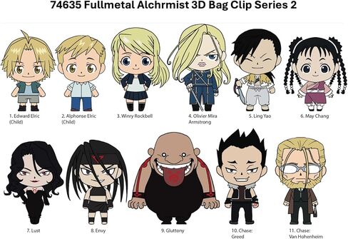 Monogram Full Metal Alchemist - 3D Foam Bag Clip Blind Bag - 24pc PDQ in Saudi Arabia