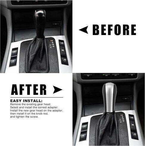X AUTOHAUX Faux Leather Car Gear Knob Automatic for BMW X5 2000-2006 for BMW 525i 2003-2009 for BMW 330i 2001-2006 Matte in Saudi Arabia
