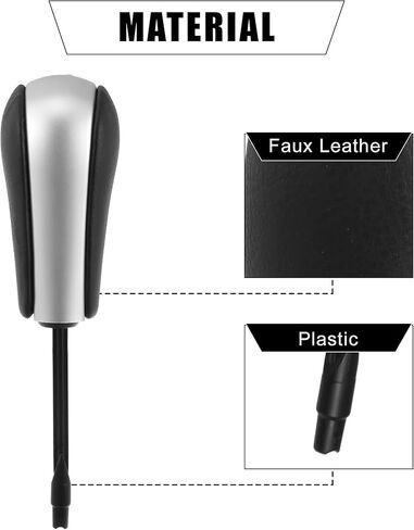 X AUTOHAUX Faux Leather Car Gear Knob Automatic for BMW X5 2000-2006 for BMW 525i 2003-2009 for BMW 330i 2001-2006 Matte in Saudi Arabia