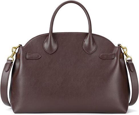 Retro Leather Work Laptop Bag: 14-16 Inch Large Capacity Computer Tote Handbag - Professional Women - Business Travel in Saudi Arabia