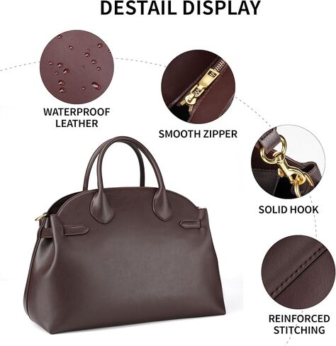 Retro Leather Work Laptop Bag: 14-16 Inch Large Capacity Computer Tote Handbag - Professional Women - Business Travel in Saudi Arabia