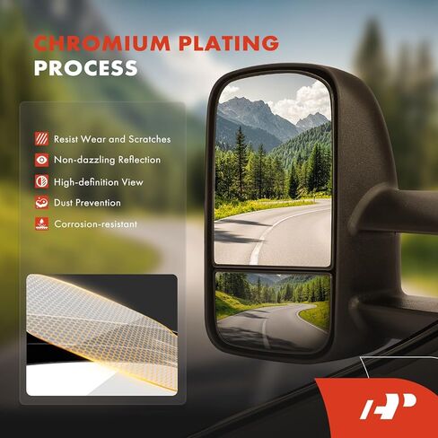زجاج مرآة علوي ساخن للجانب الأيسر من A-Premium - متوافق مع Ford Transit-150 250 350 350 HD، 2015-2020 - مرآة محدبة للرؤية الخلفية مع لوحة داعمة، استبدال # CK4Z17K707B in Saudi Arabia