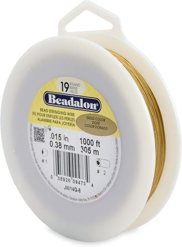 Beadalon 19-Strand 0.018" (0.46 mm) 30 ft (9.1 m) White Bead Stringing Wire in Saudi Arabia