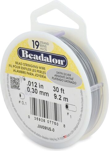 Beadalon 19-Strand 0.018" (0.46 mm) 30 ft (9.1 m) White Bead Stringing Wire in Saudi Arabia