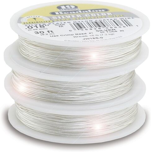 Beadalon 19-Strand 0.018" (0.46 mm) 30 ft (9.1 m) White Bead Stringing Wire in Saudi Arabia