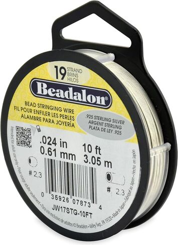 Beadalon 19-Strand 0.018" (0.46 mm) 30 ft (9.1 m) White Bead Stringing Wire in Saudi Arabia