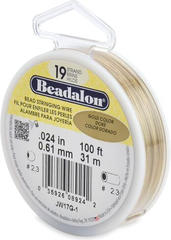 Beadalon 19-Strand 0.018" (0.46 mm) 30 ft (9.1 m) White Bead Stringing Wire in Saudi Arabia