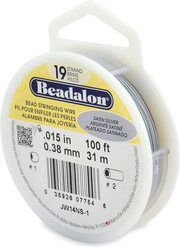 Beadalon 19-Strand 0.018" (0.46 mm) 30 ft (9.1 m) White Bead Stringing Wire in Saudi Arabia