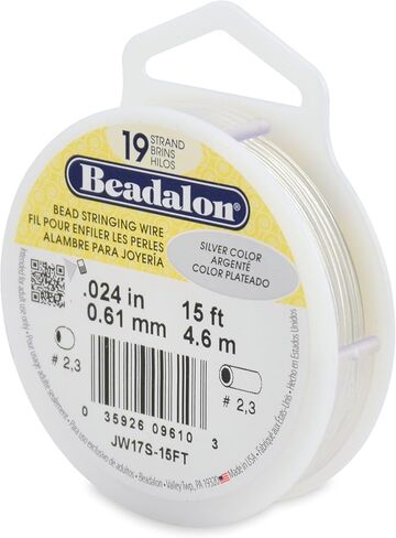 Beadalon 19-Strand 0.018" (0.46 mm) 30 ft (9.1 m) White Bead Stringing Wire in Saudi Arabia