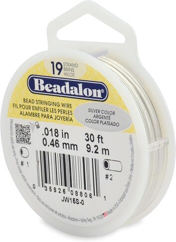 Beadalon 19-Strand 0.018" (0.46 mm) 30 ft (9.1 m) White Bead Stringing Wire in Saudi Arabia