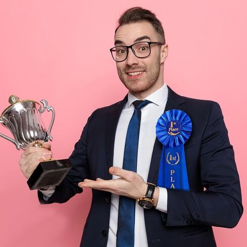 12 Pieces Award 1st Place Ribbons Rosette Ribbon Award Medals Prize Ribbon 1st Winner Victory Place Ribbons for Honorable Recognition, Sports Event, Costume Contest, Horse Show, Blue in Saudi Arabia