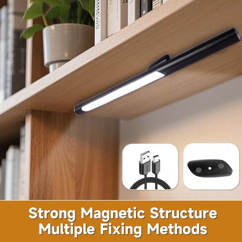 2 In 1 Led Desk Lamp - Outdoor Magnetic Desk Lamps for Home Office Study Bedroom , White Desk Lamps with Phone Holder & USB Charging Port, 3500-6500K Touch Control Dimming & 5 Brightness Levels in Saudi Arabia