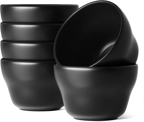 LE TAUCI Small Bowls 8 oz, Dessert Bowl, Ice Cream Bowl for Chili Dipping Sauce Coffee Bouillon, Ceramic Soup Cups - 4 inch, Set of 4, Arctic White in Saudi Arabia