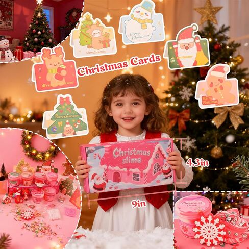 6 عبوات من سلايم عيد الميلاد، أطفال سلايم أحمر، للفتيات من سن 8 إلى 12 عامًا، ألعاب للفتيات والفتيان، للأطفال مجموعة سلايم للحفلات، حشوات حقيبة جودي، 4 5 6 7 8 9 10 سنوات هدية عيد ميلاد فتاة لطيفة in Kuwait