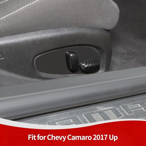 RT-TCZ for Chevy Camaro Seat Switch Button Trim Cover Carbon Fiber for Chevrolet Camaro 2016-2024 Carbon Fiber Interior Accessories 4pcs in Saudi Arabia