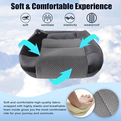 SecosAutoparts Front Driver Side Bottom Replacement Cloth Seat Cover Drak Gray Compatible with Ford F150 XLT 2001 2002 2003 in Saudi Arabia