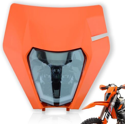مجموعة المصابيح الأمامية للدراجة الترابية Led للدراجة النارية 2017-2019 إندورو لـ EXC EXCF SX SXF XC XCF XCW XCFW (برتقالي مزدوج 5) in Kuwait