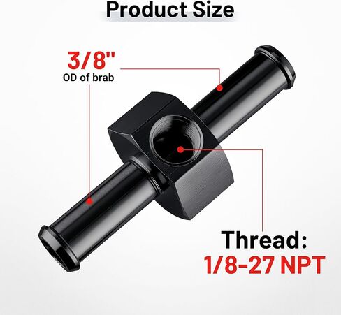 طاقة الشر 3/8 خرطوم بارب تركيبات 1/8 "NPT منفذ ضغط الوقود محولات خط الوقود in Saudi Arabia