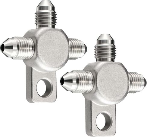 EVIL ENERGY 3AN Male Brake Tee Block Fitting with Mount Tab Stainless Steel 2PCS in Saudi Arabia