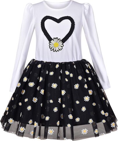 Sunny Fashion Girls Dress Christmas Santa Hat Long Sleeve Party Dress Size 6-12 in Kuwait