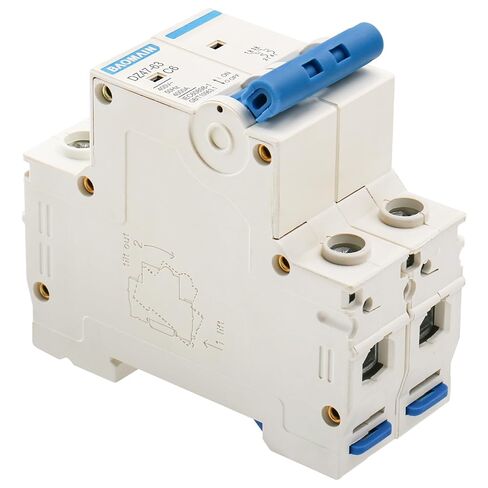 Baomain Low-Voltage Mini Circuit Breaker NXB-63(DZ47-63) C16 16A 2 Pole 400V DIN Rail Mount White in Saudi Arabia