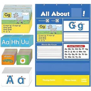 Alphabet Learning Pocket Chart, Letter Recognition Tool for Toddlers, Educational Wall Display in Kuwait