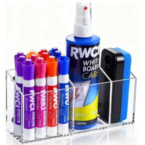 Magnetic Dry Erase Marker Holder for Whiteboard, Non-slip Acrylic Magnet Pen Holder for Fridge Refrigerator,Locker Organizer, Locker Accessories, Pencil Cup for Desk, Marker Organizer in Saudi Arabia