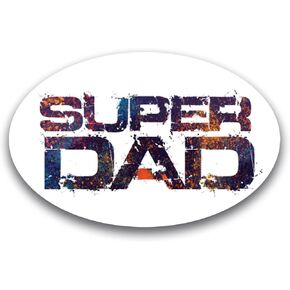 ملصق مغناطيسي بيضاوي Magnet Me Up Super Dad - مغناطيس سيارة متعدد الألوان شديد التحمل 4×6 للشاحنات وسيارات الدفع الرباعي - فينيل كامل الألوان للأشعة فوق البنفسجية، مقاوم للطقس - صنع في الولايات المتحدة الأمريكية للأب in Kuwait