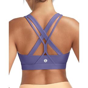 RUNNING GIRL Sports Bra for Women High Support, Criss-Cross Back Padded Strappy Sports Bras Yoga Bra with Removable Cups in Kuwait