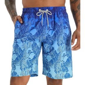 APTRO Men's Swim Trunks Long Palm Board Shorts Beach Swimwear #D1701 Green M in Kuwait