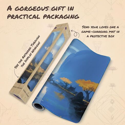 قرية الصيادين (مخيطة) - مفرش لعب MTG من أندرياس روشا - متوافق مع مفرش اللعب Magic The Gathering - Play MTG، YuGiOh، TCG - تصميمات وإكسسوارات فنية لبساط اللعب الأصلي in Kuwait