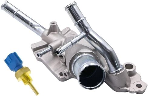 11060-ET00D Engine Coolant Thermostat Housing & Sensor 22630-0M200 /Fit For Nissan Sentra 2.0L MT Base 2007-12 Versa 1.8L Sedan(2 PCS) in Saudi Arabia
