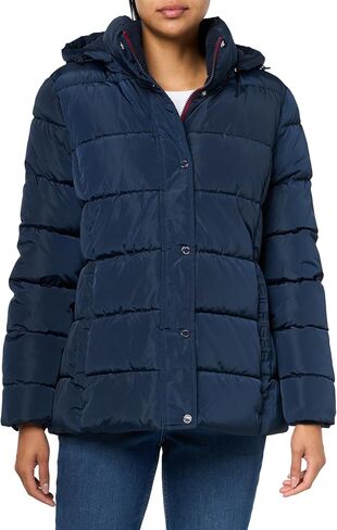 Tommy Hilfiger Women's Zip Up Short Puffer Jacket, Black, Medium in Saudi Arabia