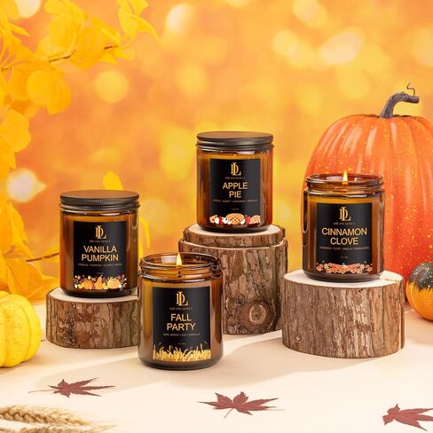 Scented Candles for Home - Candle Gifts for Men Birthday, Anniversary - Soy Candles for Home Scented, Men Candle in Amber Jar, Lemon Eucalyptus Scented Candles, 7 oz in Saudi Arabia