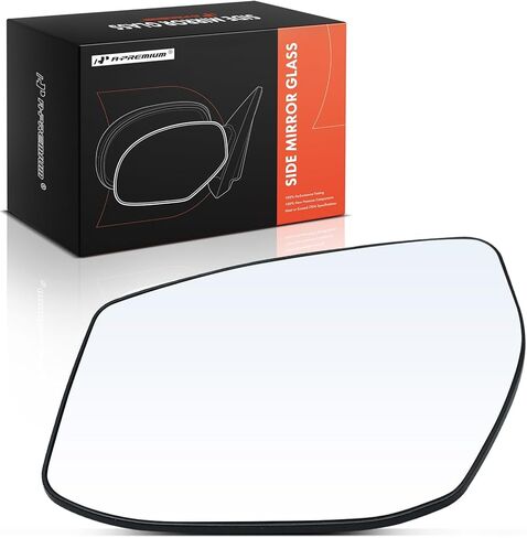 A-Premium Left Driver Side Heated Mirror Glass with Backing Plate Compatible with Nissan Altima 2013-2018, Sentra 2013-2019 - Exterior Side View Flat Mirror in Saudi Arabia