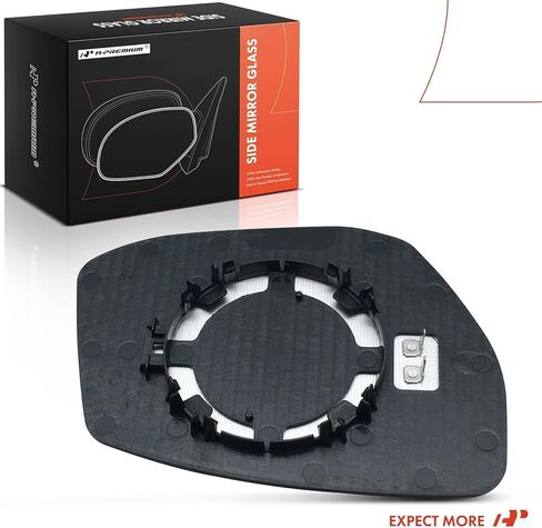 A-Premium Left Driver Side Heated Mirror Glass with Backing Plate Compatible with Nissan Altima 2013-2018, Sentra 2013-2019 - Exterior Side View Flat Mirror in Saudi Arabia
