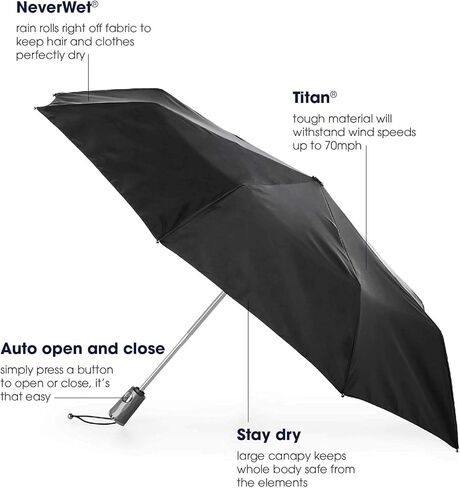 totes Titan® Auto Open Close Umbrella with water repellant technology in Saudi Arabia