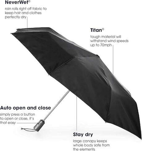 totes Titan® Auto Open Close Umbrella with water repellant technology in Saudi Arabia