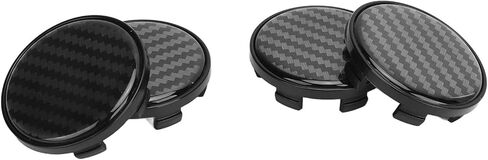 4pcs Universal Carbon Fiber Style Wheel Center Caps 54mm Plastic Hub Cap Covers for Car Rims Elastic Security Ring for Firm Fit in Kuwait