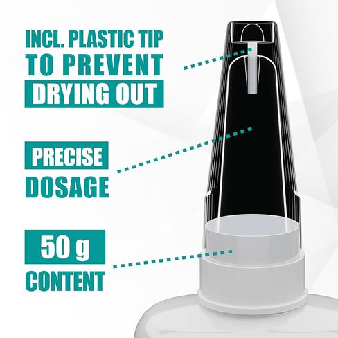 سائل غراء الأحذية - 1.76 أونصة (50 جم) غراء فائق القوة للأحذية والنعال والمطاط والجلد - مقاوم للماء والحرارة وسريع الجفاف - لاصق KRAFTPROTZ الدقيق لإصلاح الأحذية in Kuwait